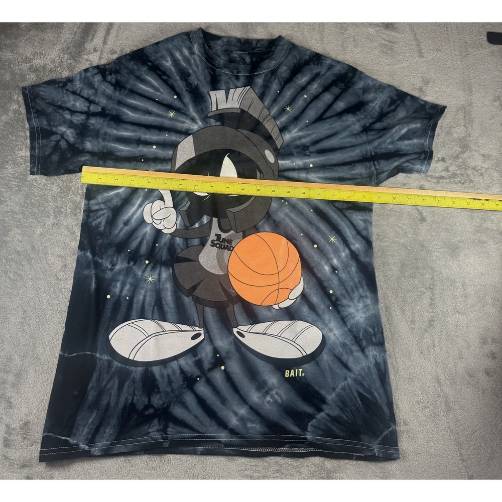 BAIT Space Jam A New Legacy Marvin Martian Tie Dye Shirt Medium Tune Squad Black - Picture 4 of 9